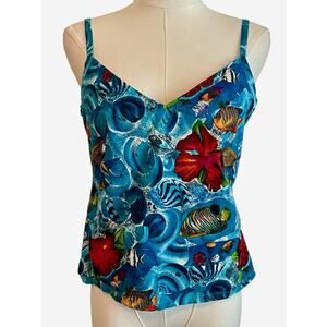 VTG. Under The Sea Crop Top Womens Size In The Eye Cape Hatteras Cotton Tank Y2K